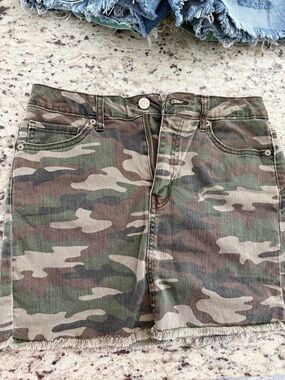 Forever 21 Green Camouflage Mini Skirt